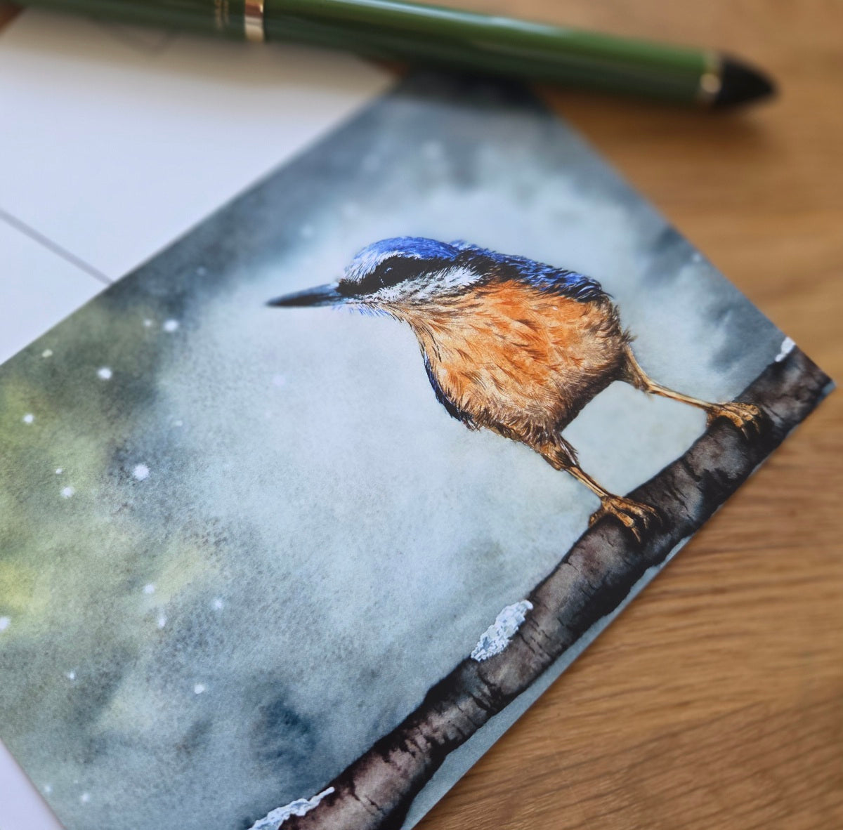 Nuthatch illustrated post card