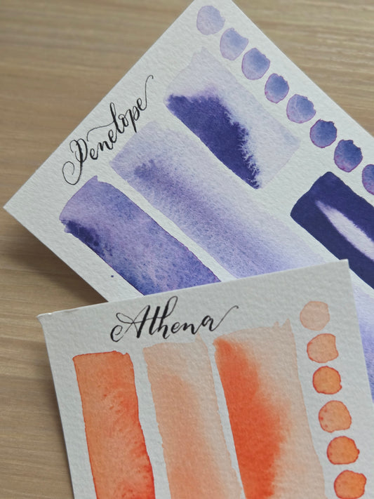 Handmade vegan watercolour paint | Previous Paint Club Paint | Athena | Deep warm orange