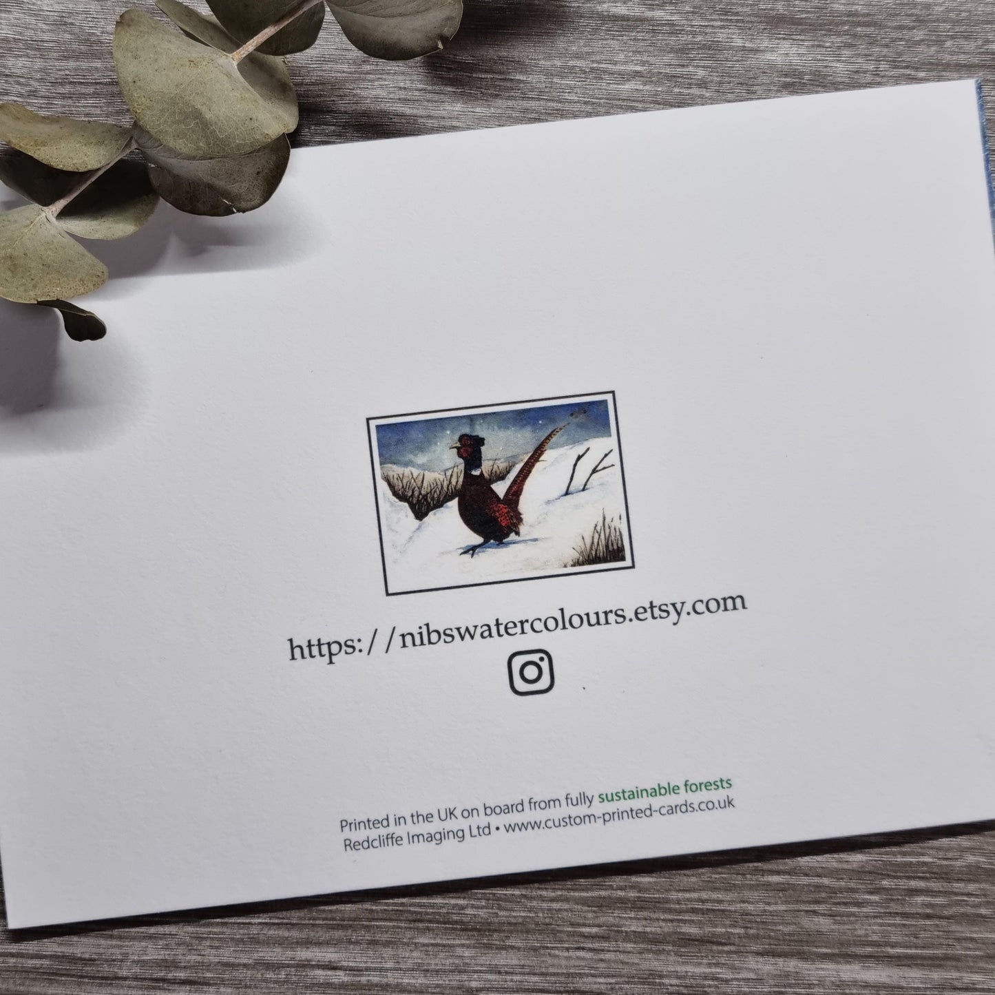Adorable Luxury Pheasant Christmas Card | Nature-Inspired Holiday Greeting | Unique Dad Card