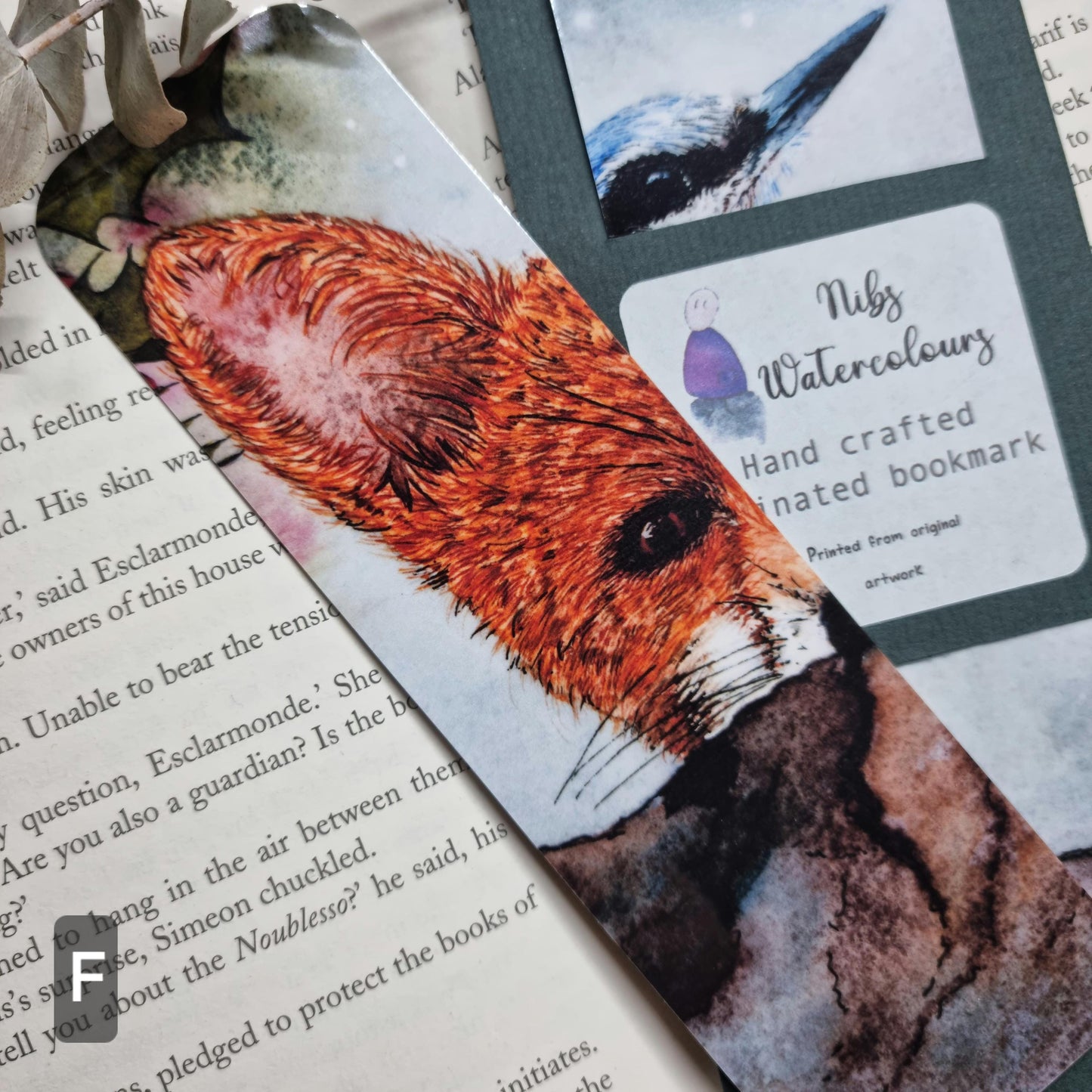 Set of 3 Unique Watercolor Print Bookmarks | Nature Inspired Art Prints | Laminated double sided