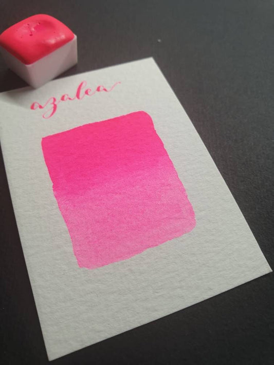 Handmade watercolour paint | neon tropical pink matte | Azalea | Calligraphy Ink | Brush Lettering Paint