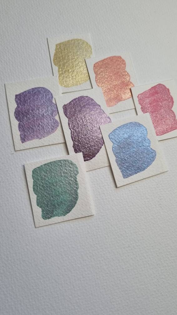 Handmade Glitter Watercolour Paint | Snowdrop Mint Green Vegan Shimmer