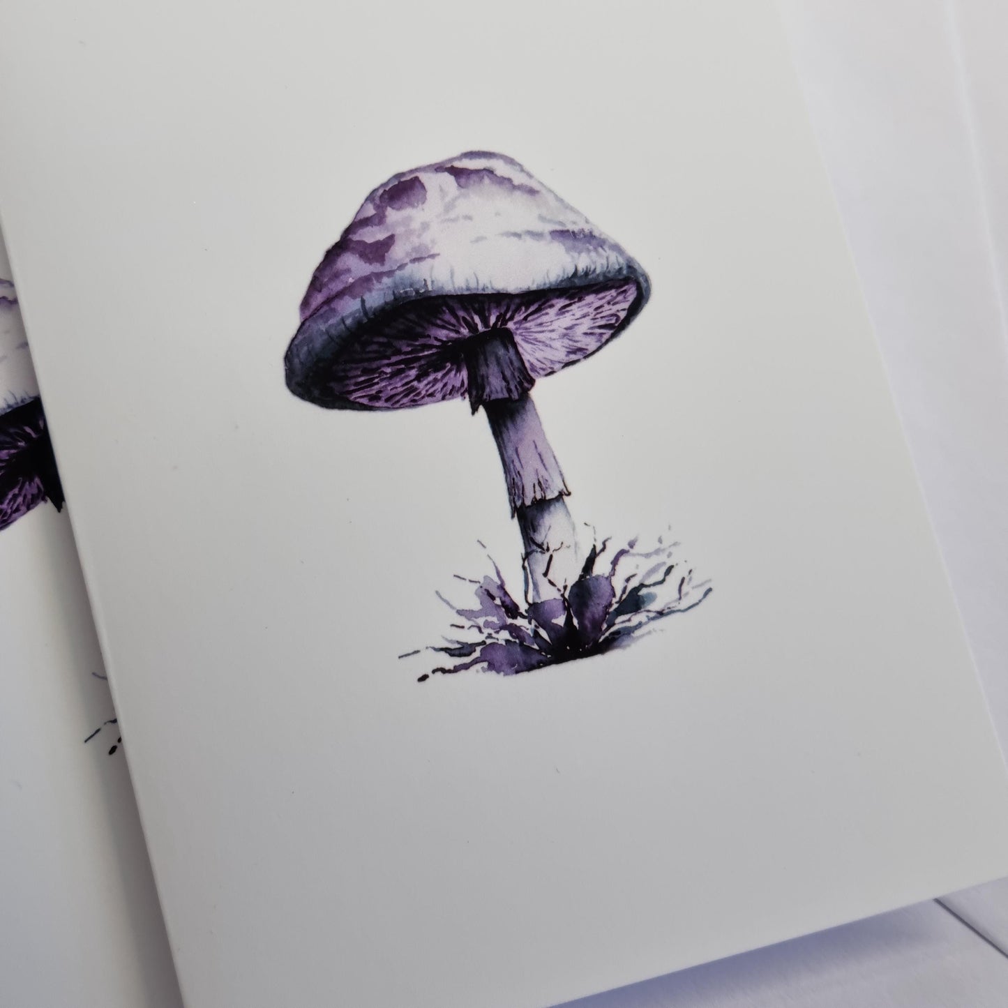 Mushroom Art Print Notecards - Handmade Watercolor Illustration, Set of 6