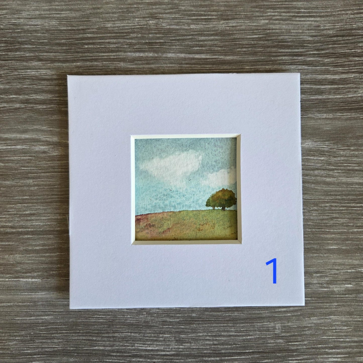 Handpainted original watercolour artwork | Mounted miniature painting