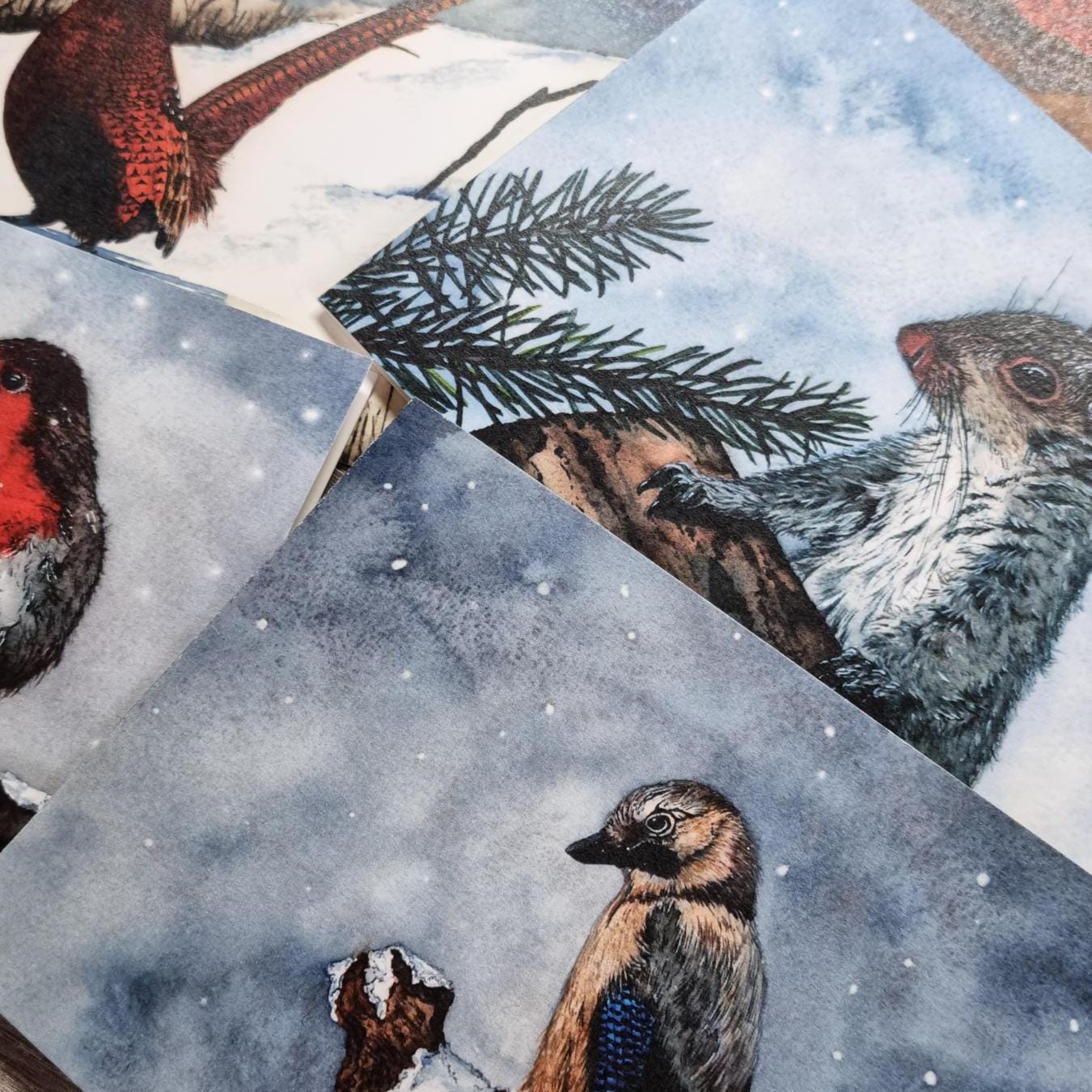 Whimsical Luxury Squirrel Christmas Card | Adorable Xmas Greeting | Nature-Inspired Art | card for Dad