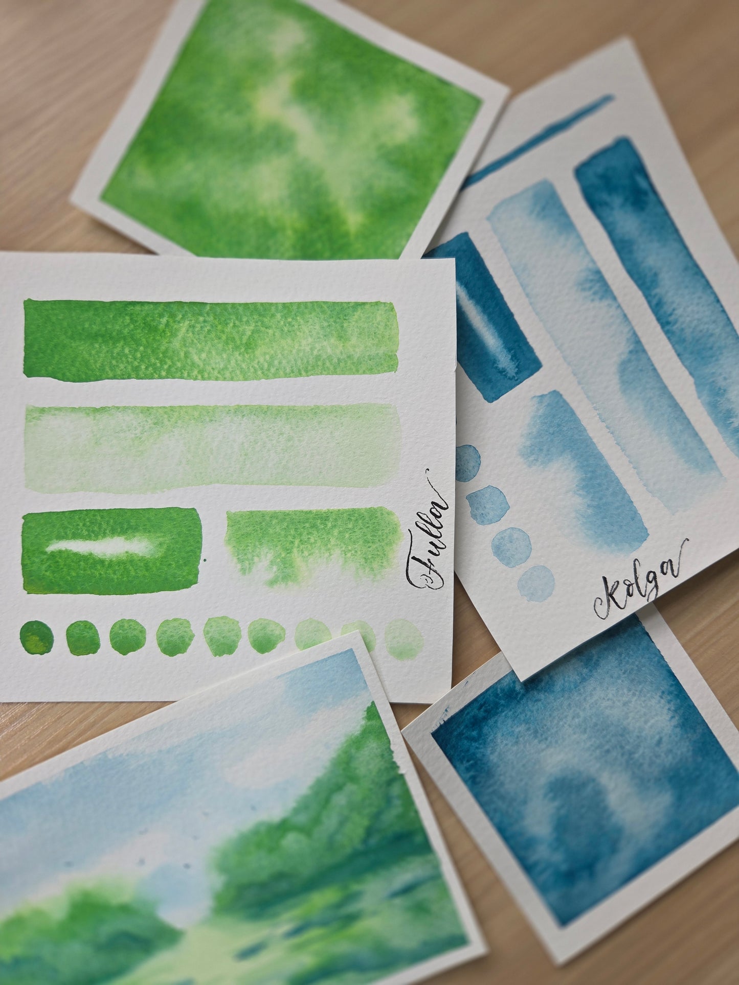Half pan of handmade watercolour Fulla
