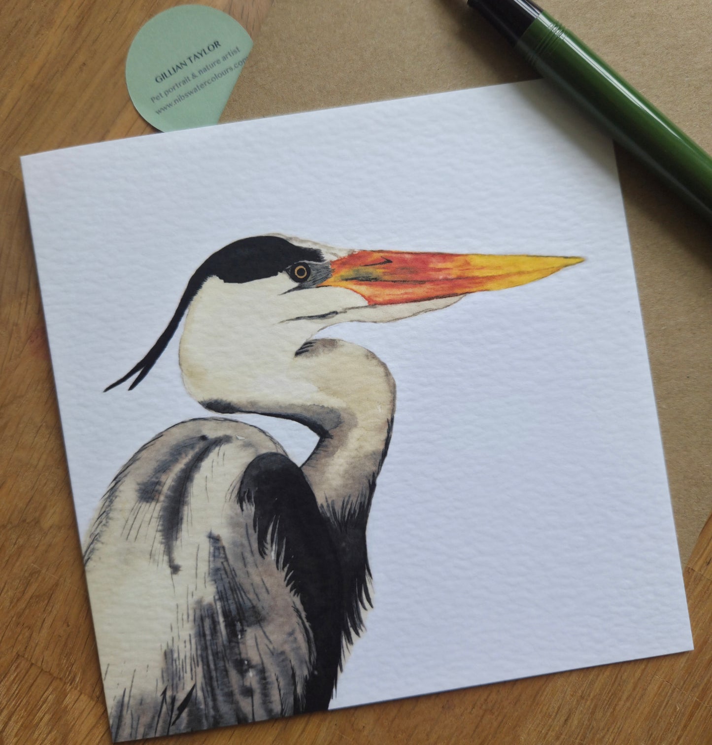 Heron Greetings Card