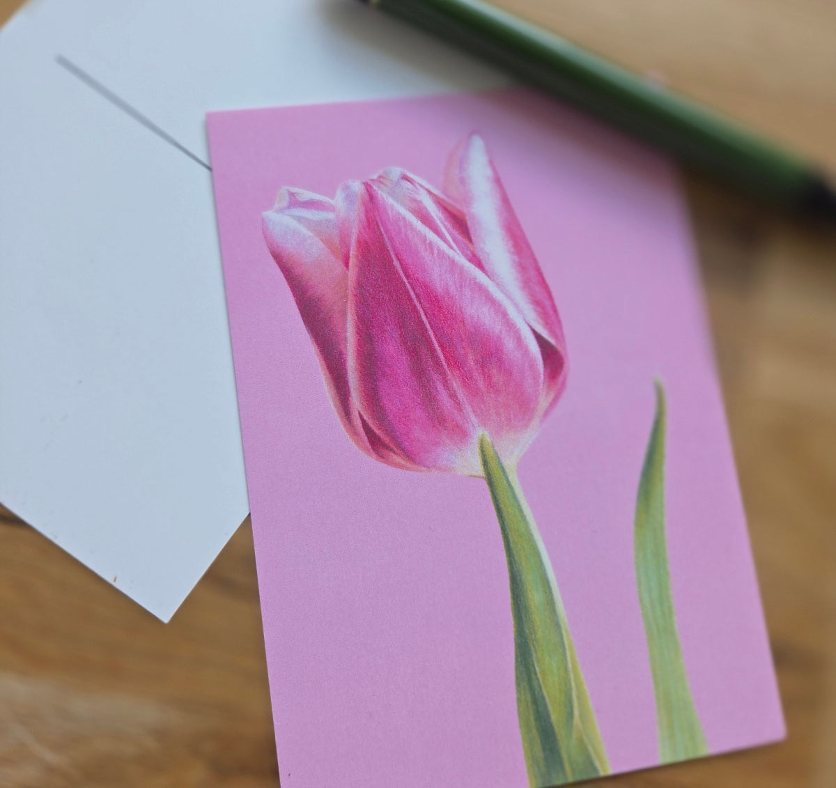 Tulip floral illustrated post card
