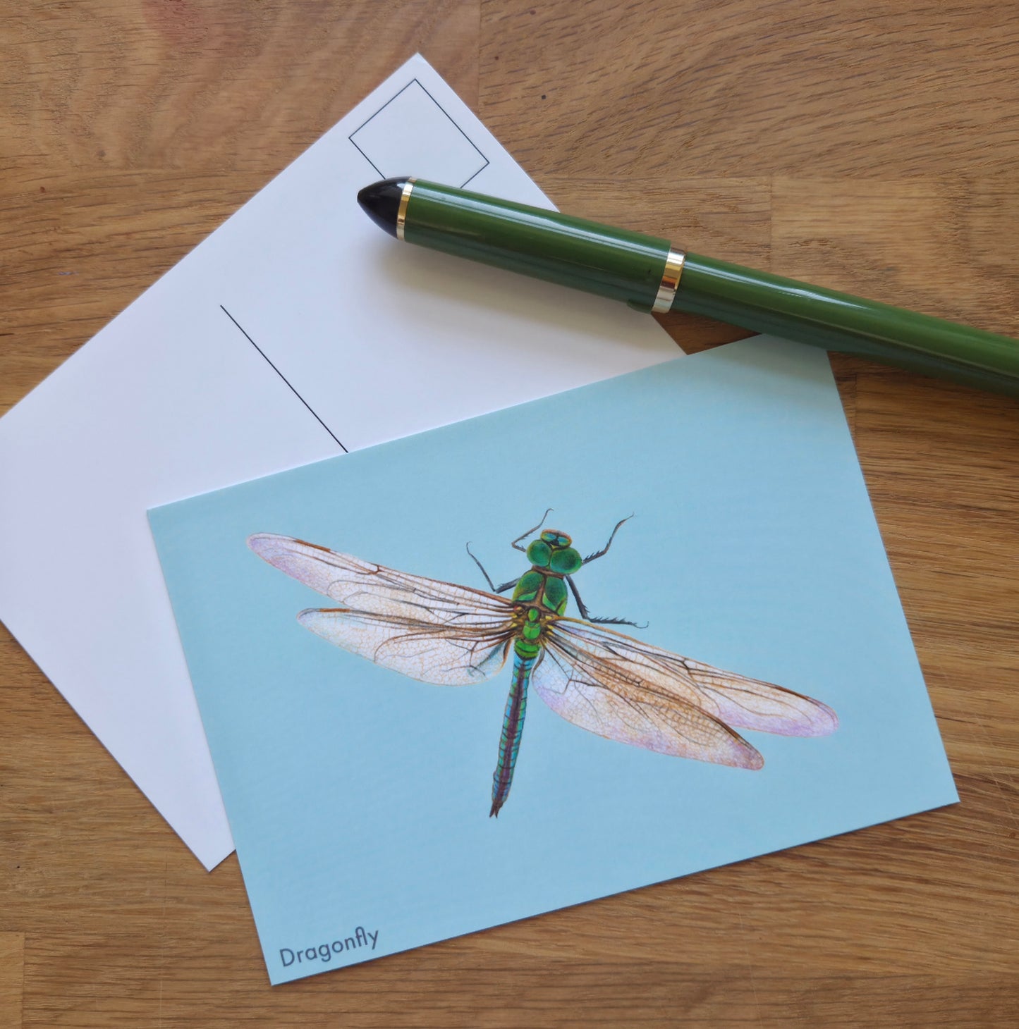 Dragonfly illustrated post card