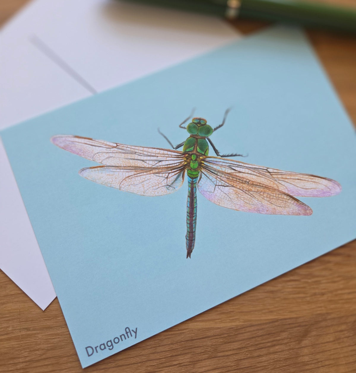 Dragonfly illustrated post card