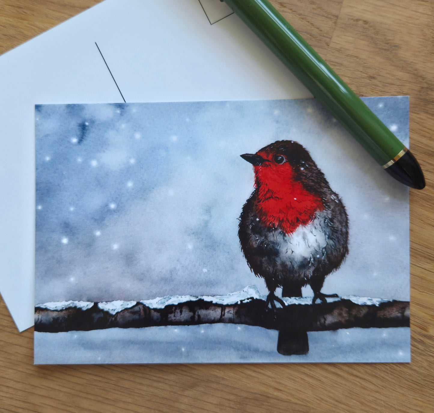 Robin illustrated post card