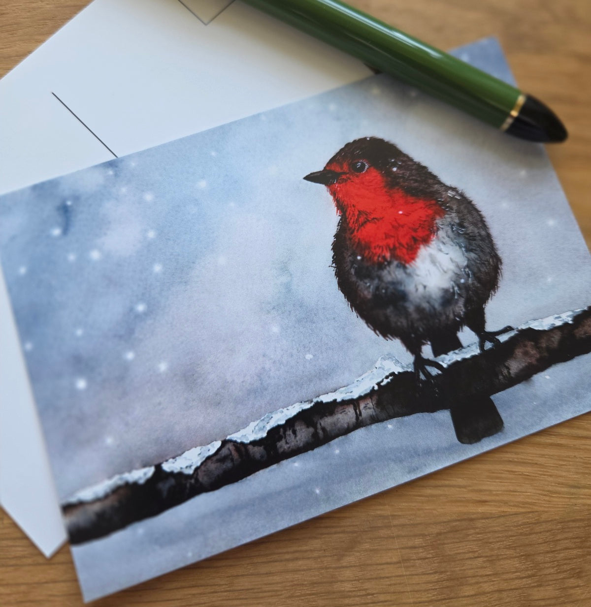 Robin illustrated post card