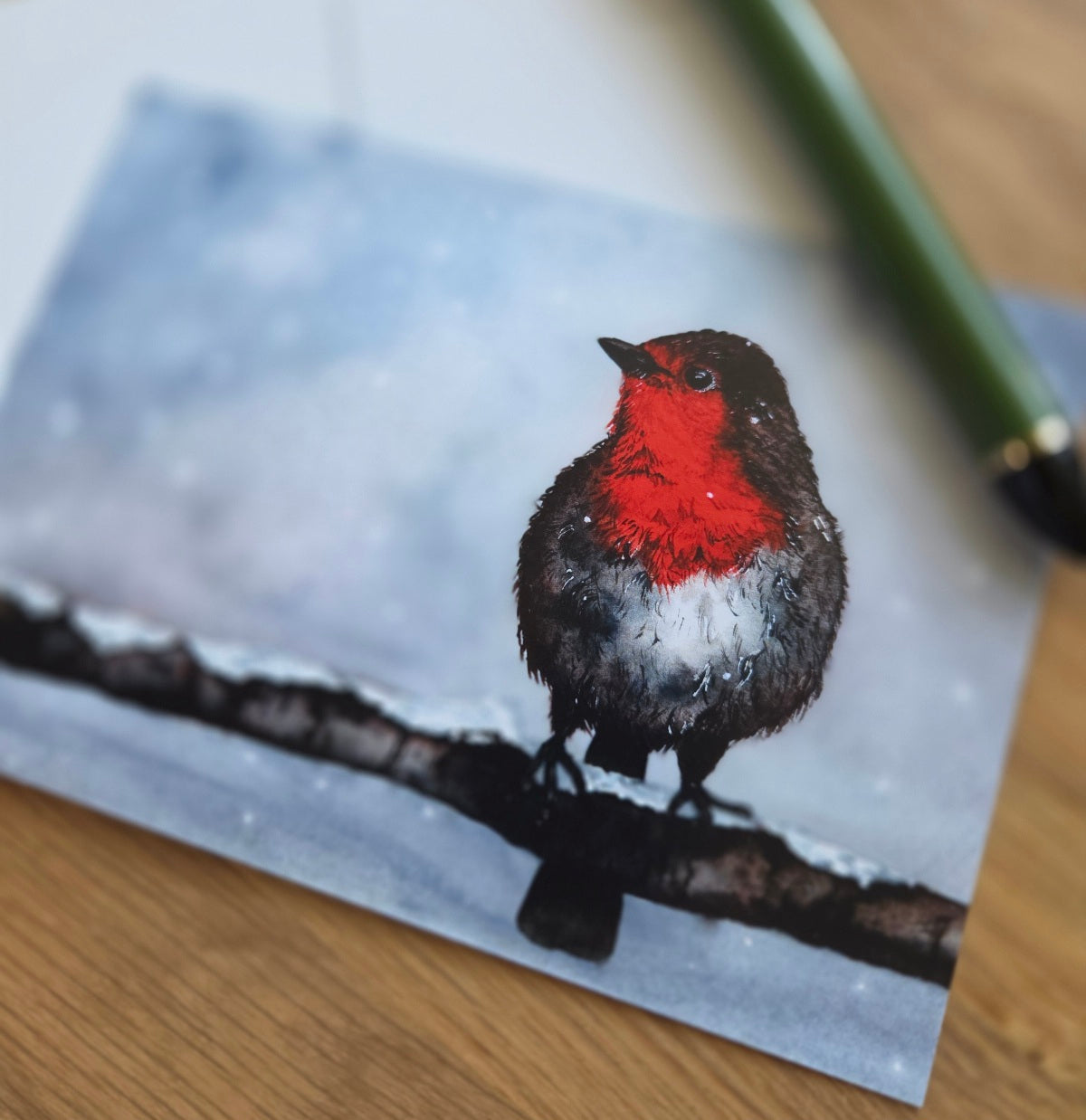 Robin illustrated post card