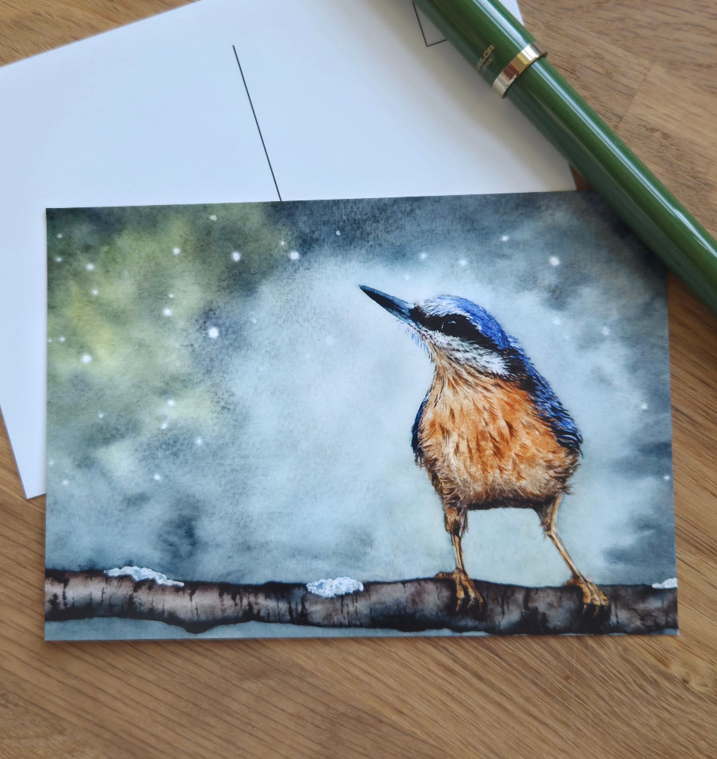 Nuthatch illustrated post card