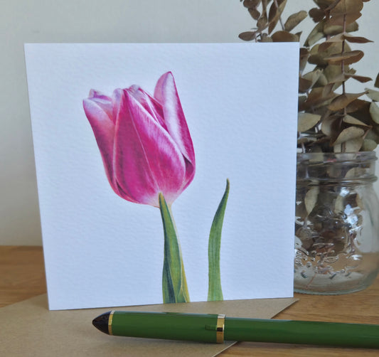 Tulip floral Greetings Card