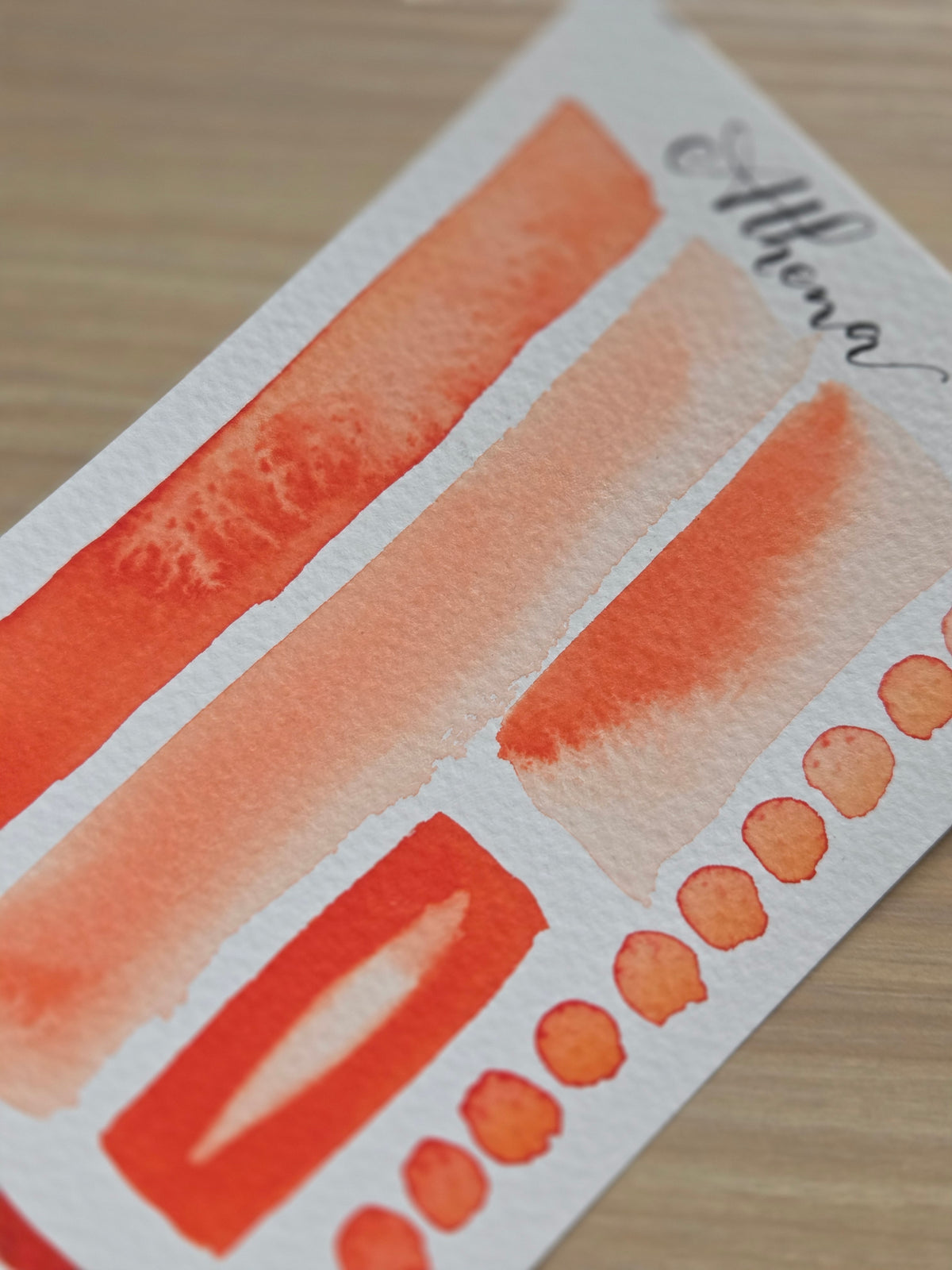 Handmade vegan watercolour paint | Previous Paint Club Paint | Athena | Deep warm orange