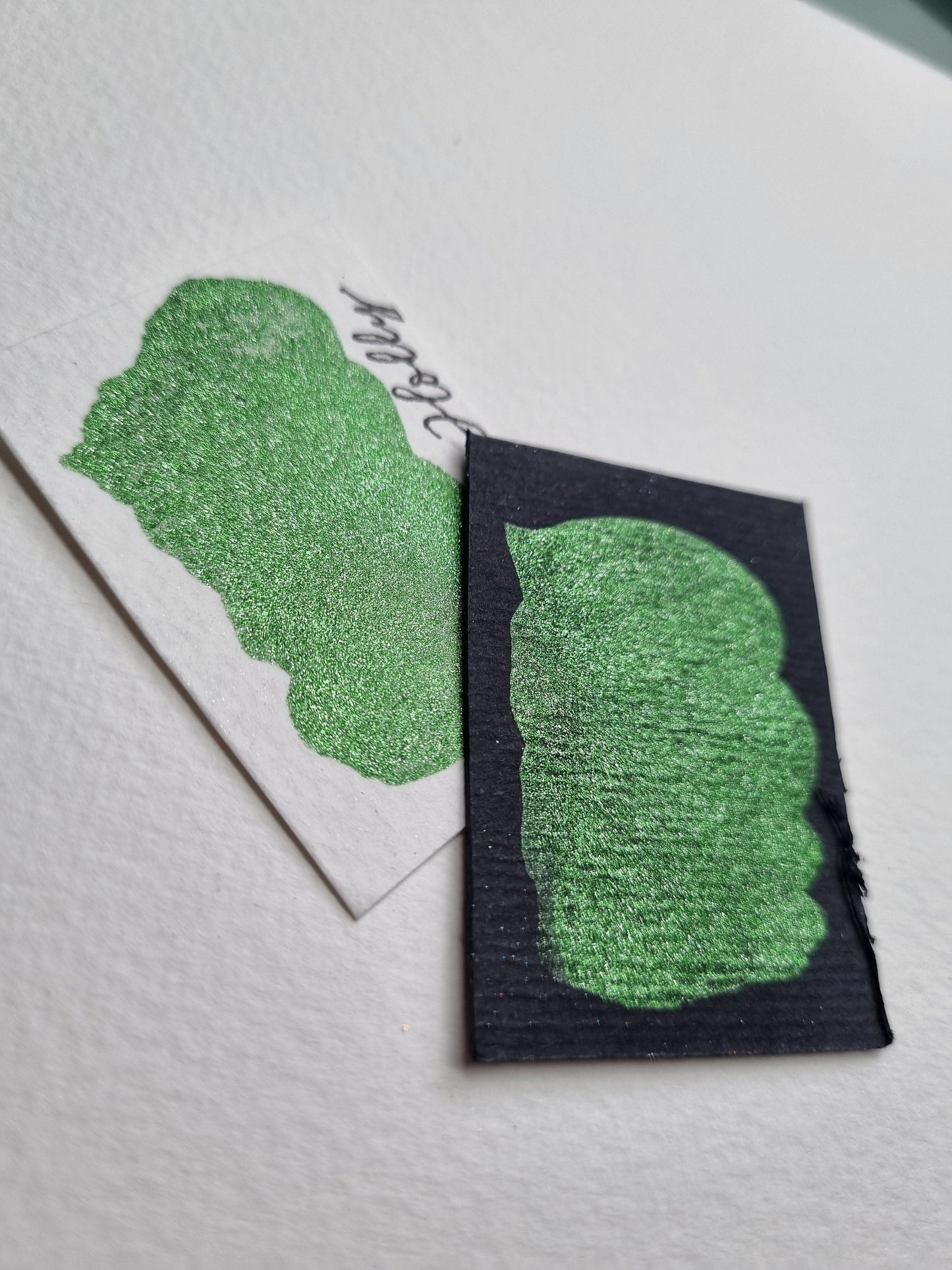 Handmade Green Chrome Watercolour Paint | Holly Metallic, Vegan