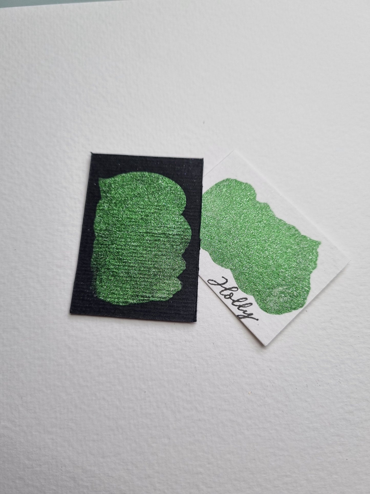 Handmade Green Chrome Watercolour Paint | Holly Metallic, Vegan