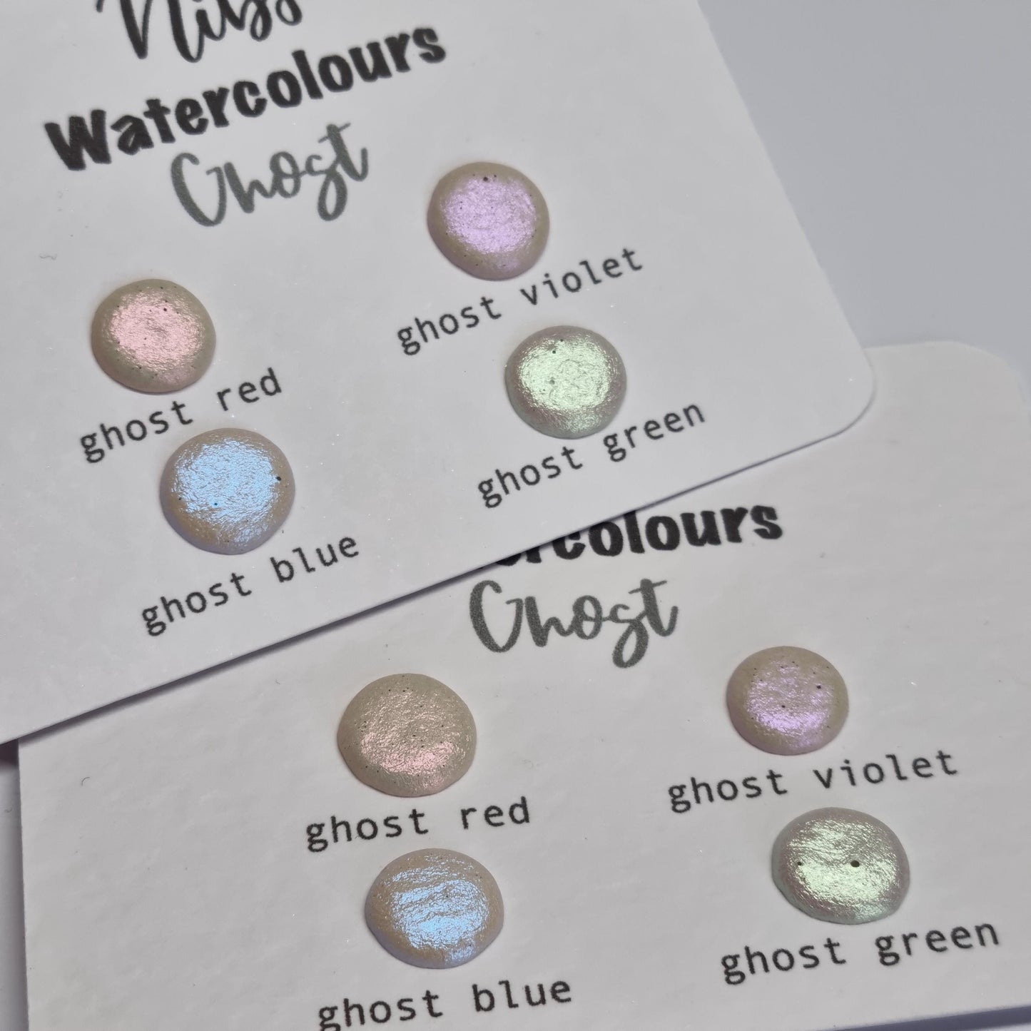 Ghost Interference Watercolour Dot Card Collection | Handmade Vegan Paint
