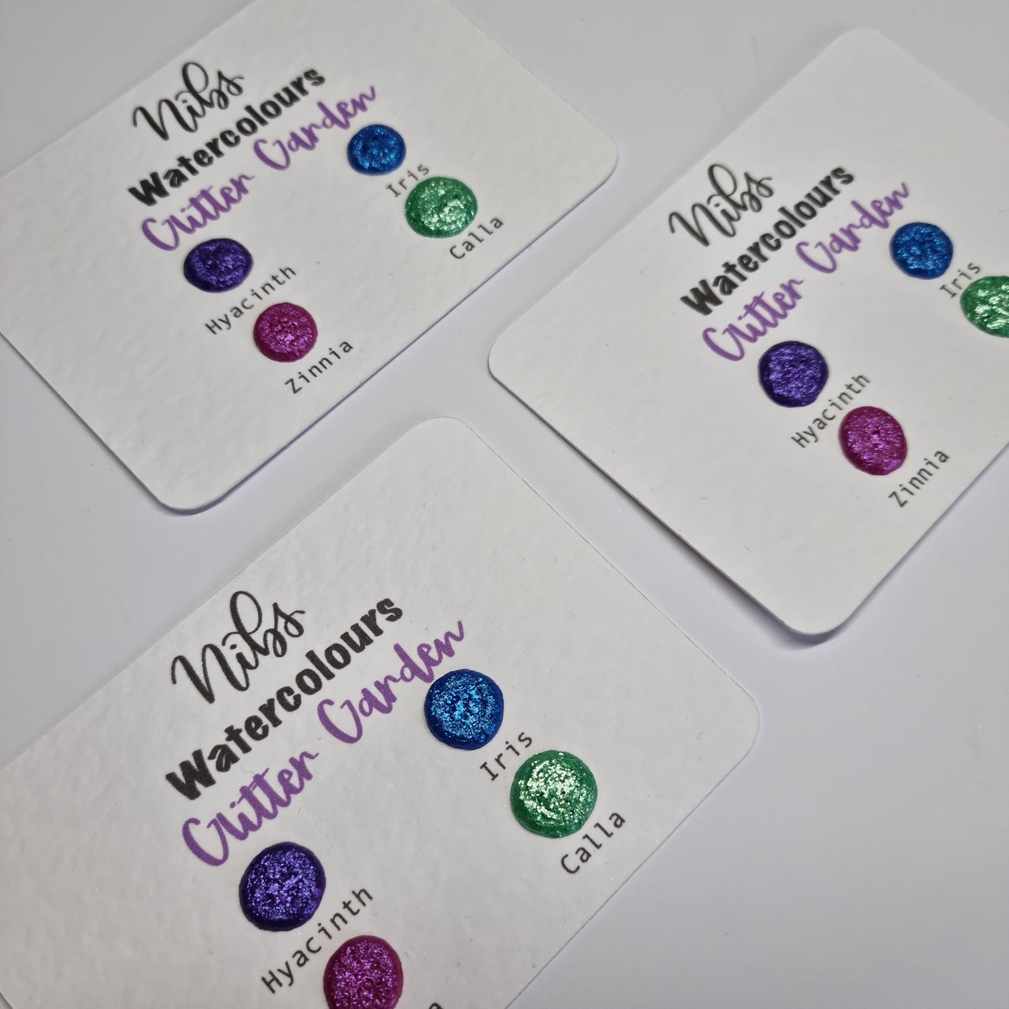 Handmade Glitter Watercolour Dot Card | Metallic Foil Shimmer Sampler