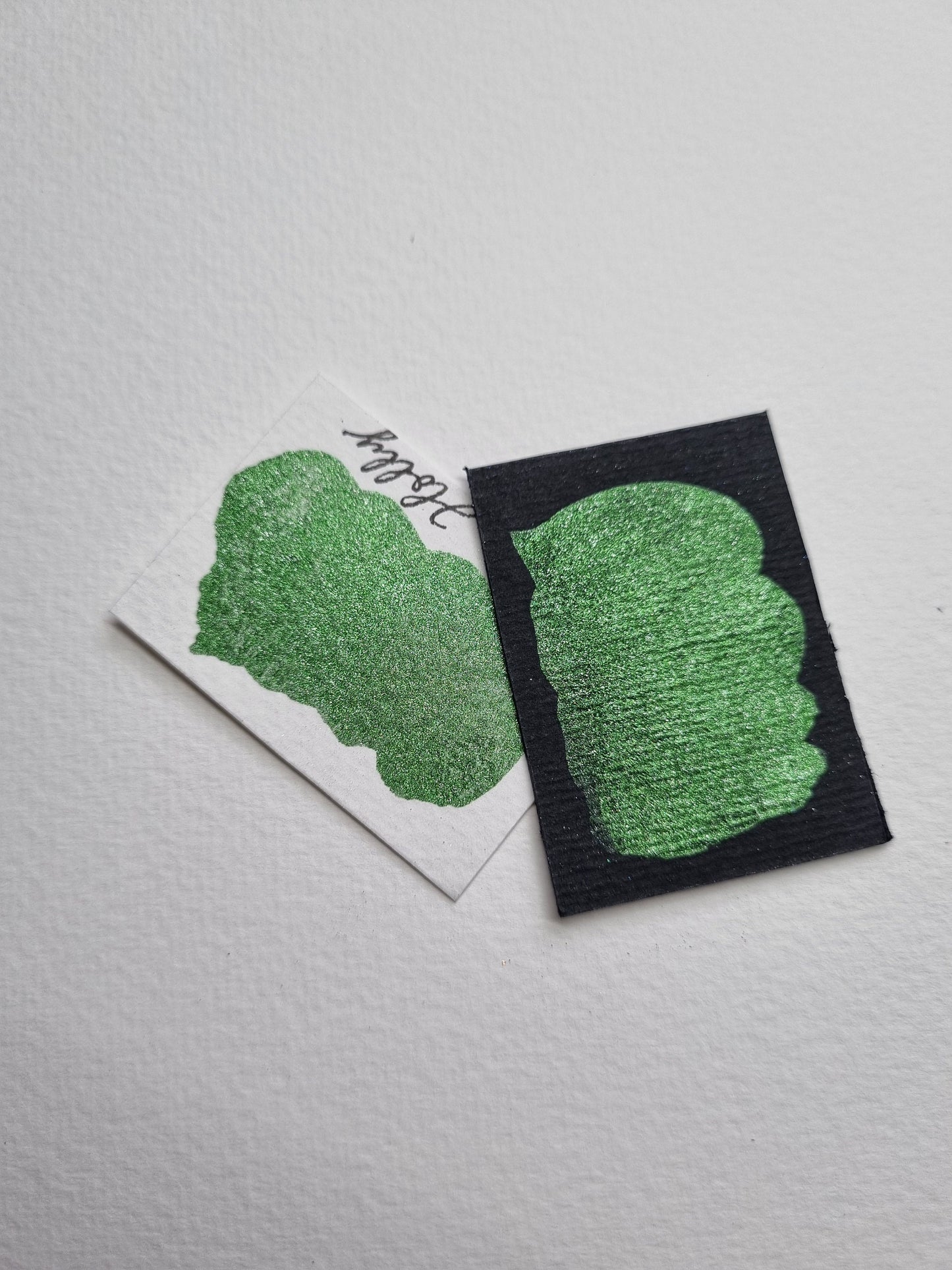 Handmade Green Chrome Watercolour Paint | Holly Metallic, Vegan