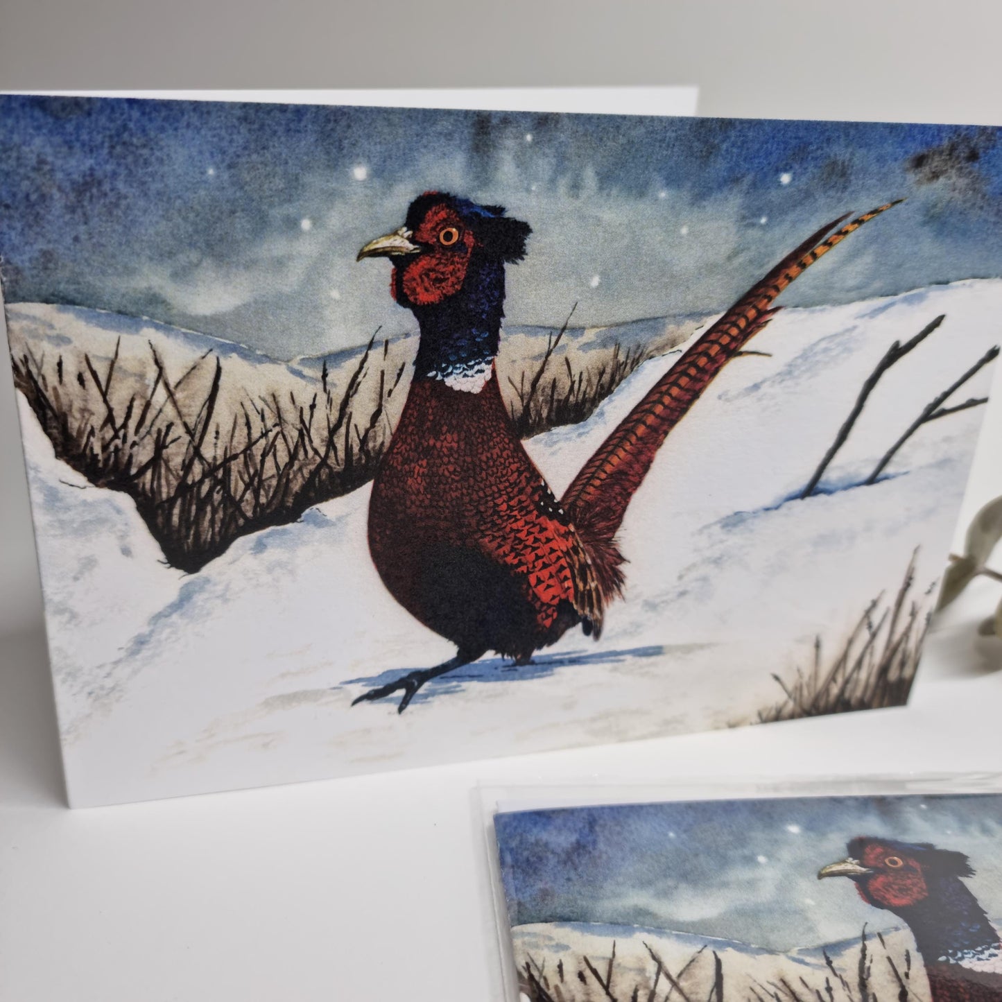 Adorable Luxury Pheasant Christmas Card | Nature-Inspired Holiday Greeting | Unique Dad Card
