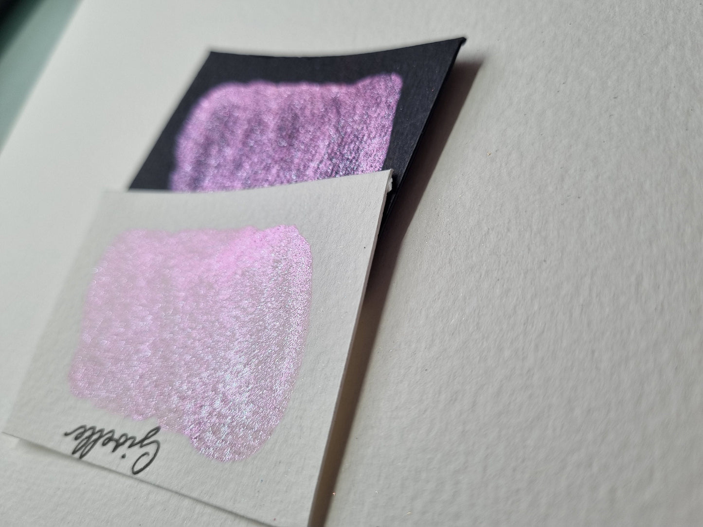 Handmade Duo Chrome Watercolor Paint | Giselle Teal Cerise