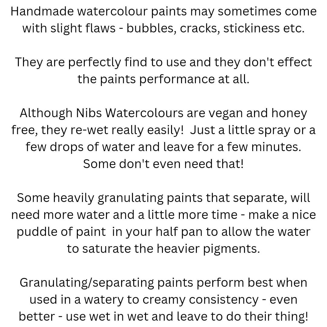 Handmade watercolour paint | Green/turquoise/black granulating separating | Sirmione | gift for artist