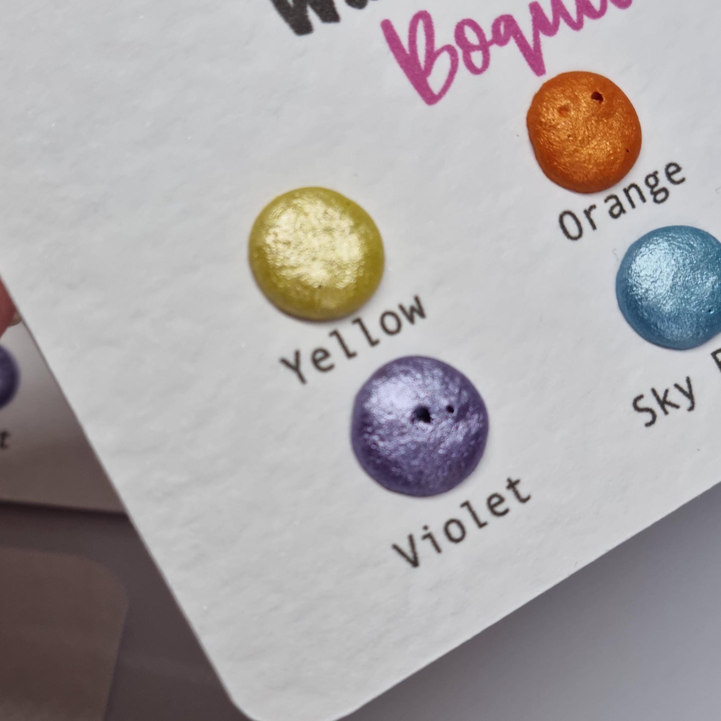 Handmade Shimmer Watercolour Dot Card | Bouquet Vegan Artisan Paint