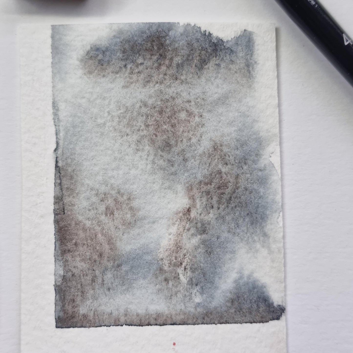 Handmade watercolour paint | granulating - Black/blue | Nib's Grey (Payne's grey alternative) | gift for artist