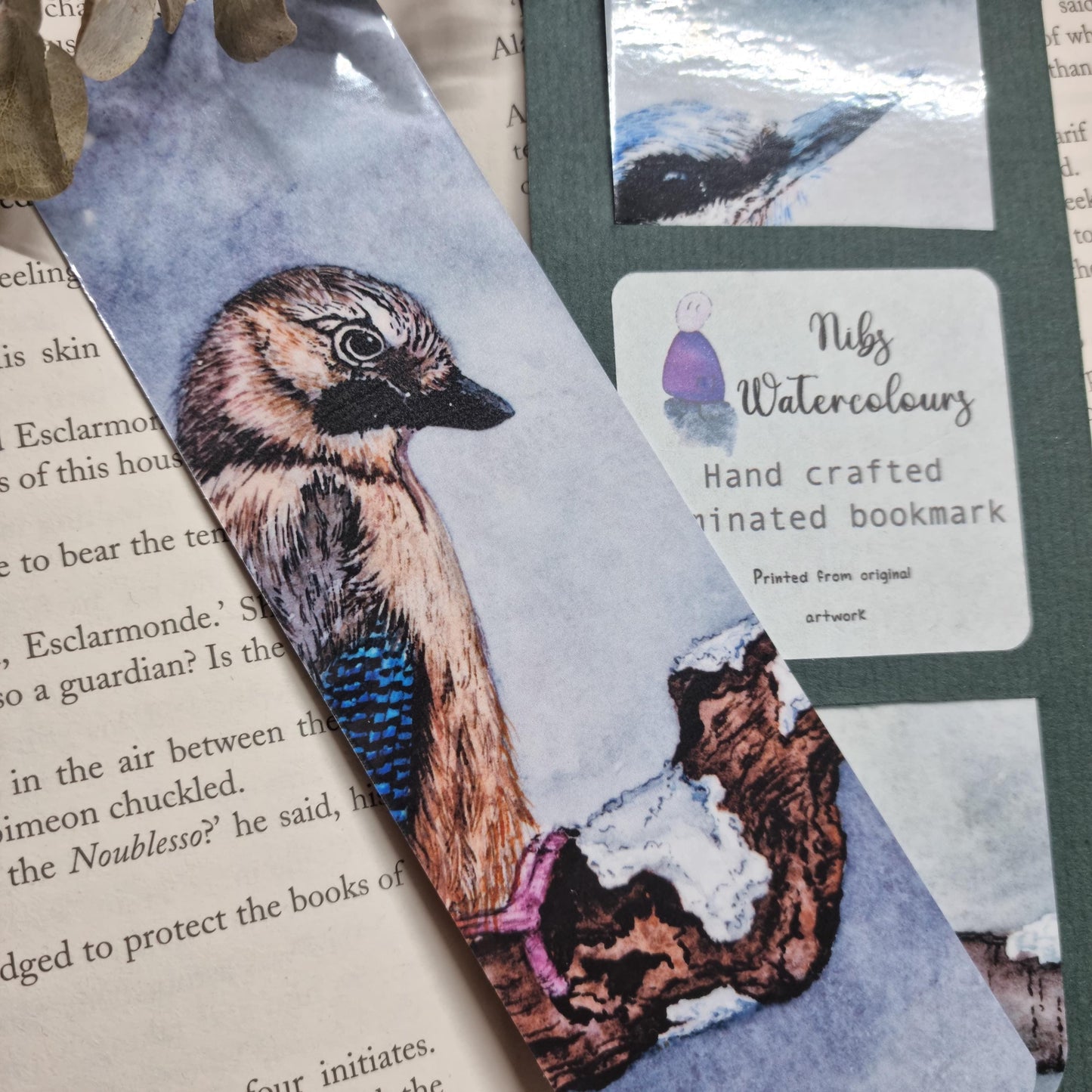 Watercolor Wildlife Art Bookmarks | Set of 6 Laminated Prints