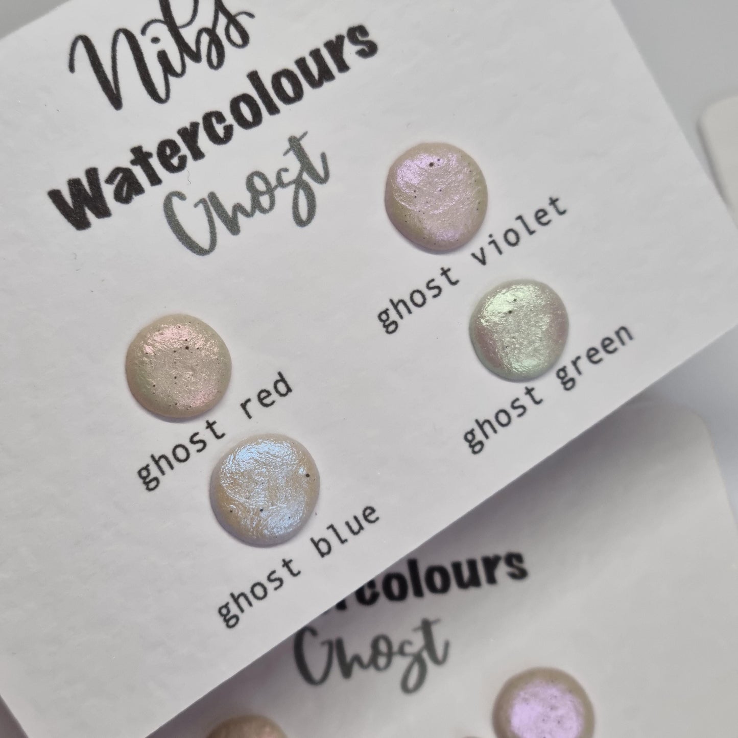 Ghost Interference Watercolour Dot Card Collection | Handmade Vegan Paint