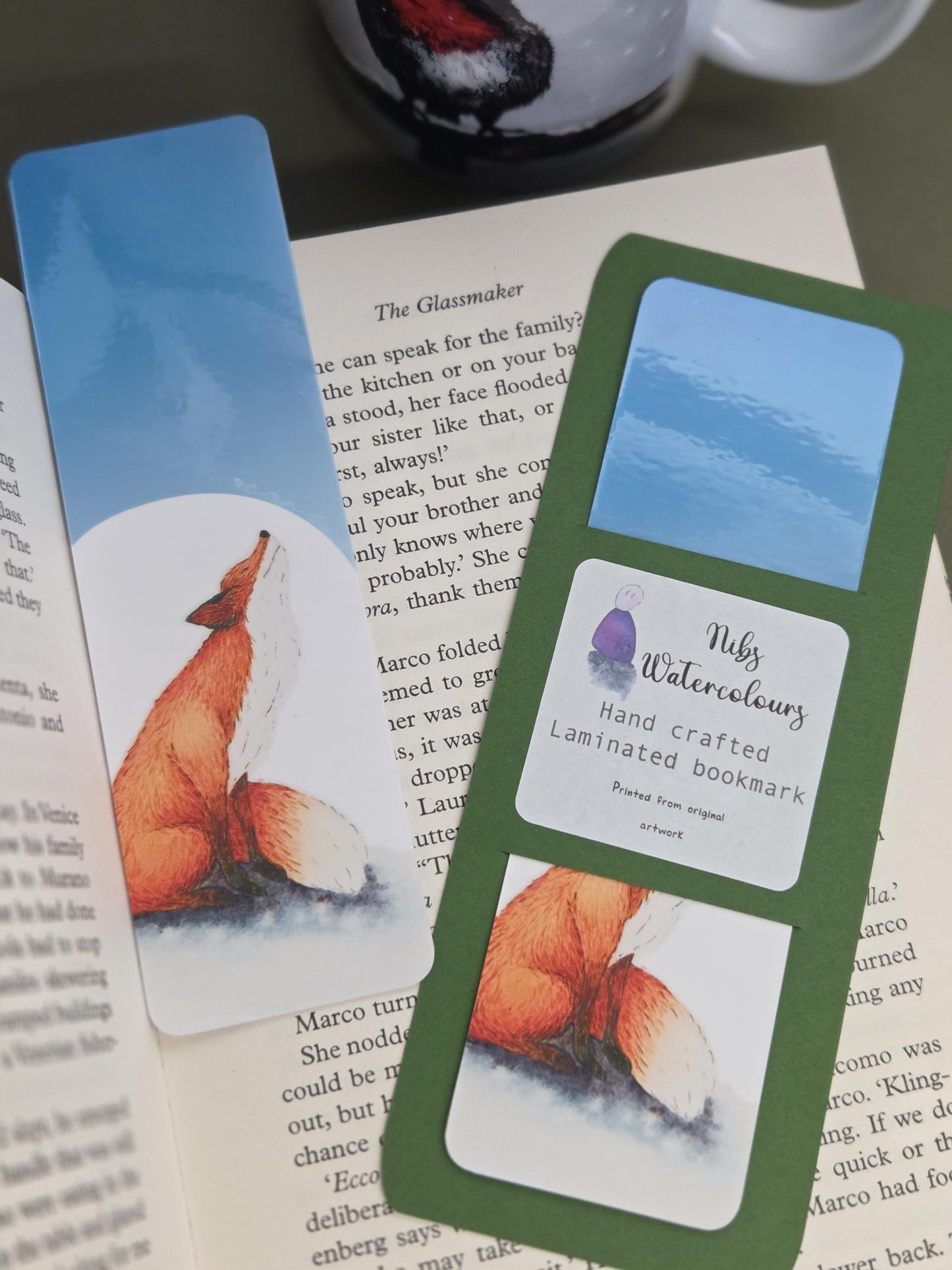 Handmade art print bookmark | watercolour nature bookmark | wildlife page marker | siamese betta fish