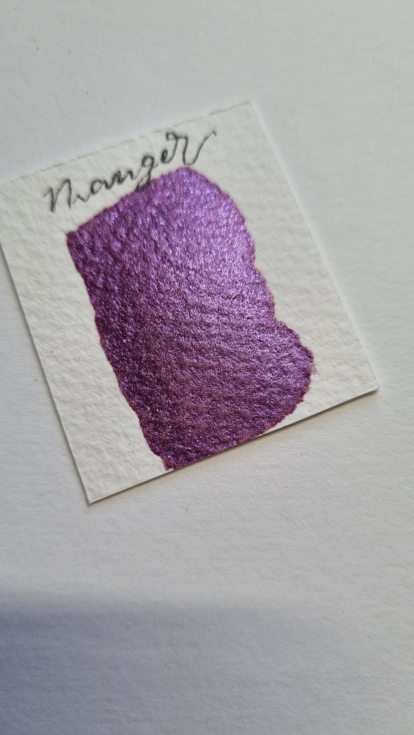 Handmade Cerise Shimmer Watercolor Paint | Vegan Mica, Calligraphy Ink | Manger