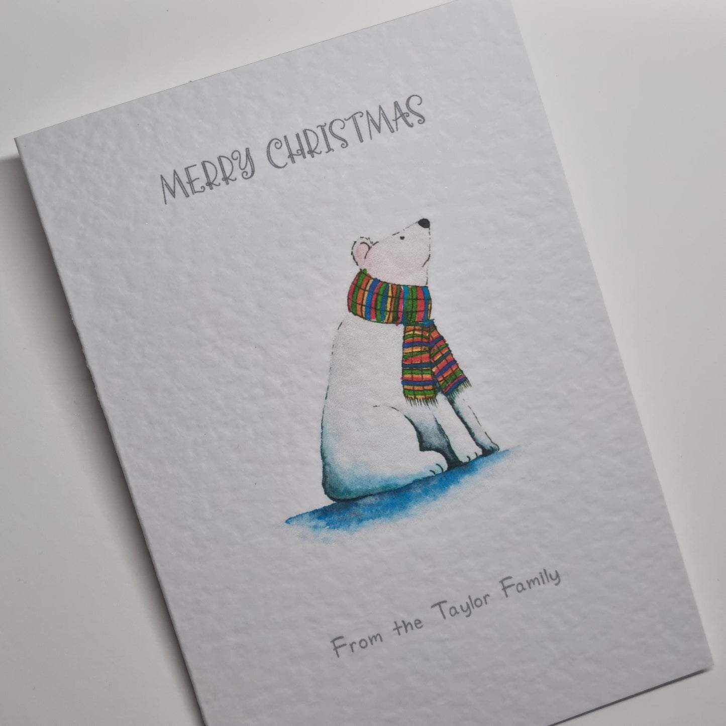 Handmade Festive Animal Christmas Cards - Set of 6, Personalised Option
