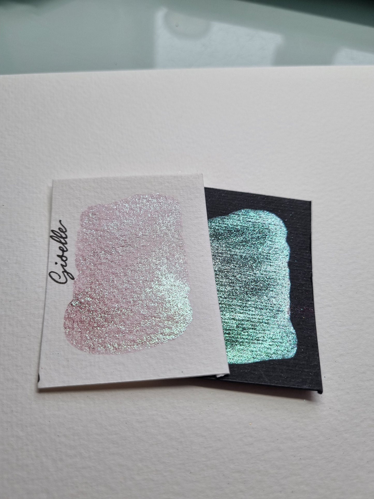 Handmade Duo Chrome Watercolor Paint | Giselle Teal Cerise